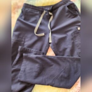 Figs small petite s/p scrub pants bottoms navy